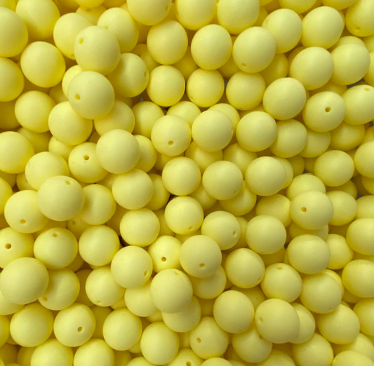 c 24 / 12mm - Light Yellow Silicone Bead