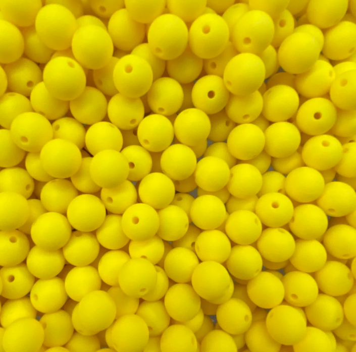 b 25 / 19mm - Yellow Silicone Bead