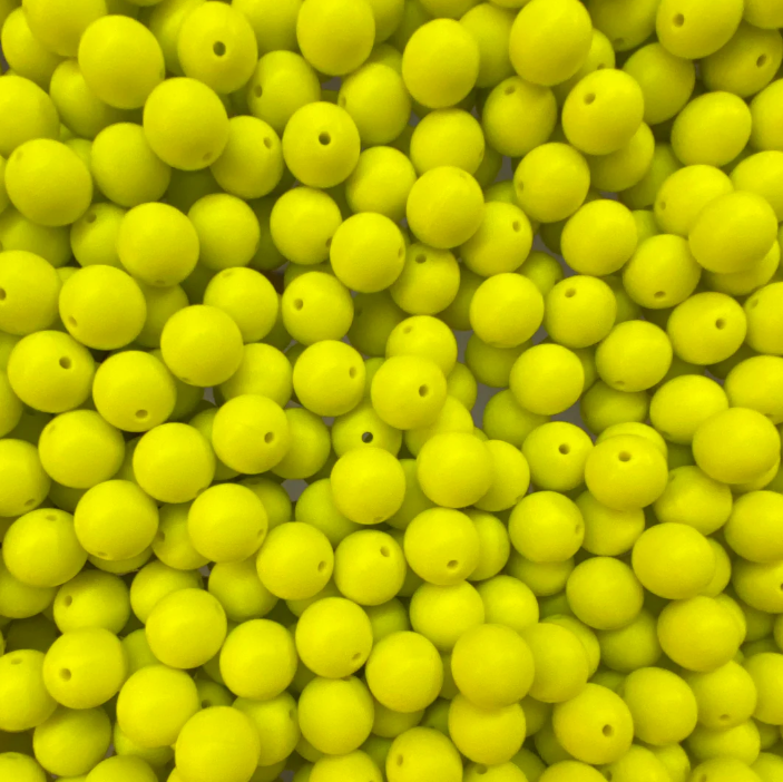 c 26 / 12mm - Neon Yellow Silicone Bead