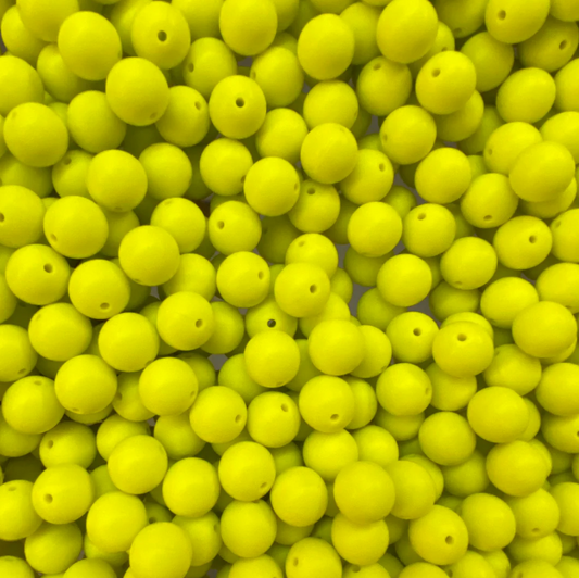 c 26 / 12mm - Neon Yellow Silicone Bead