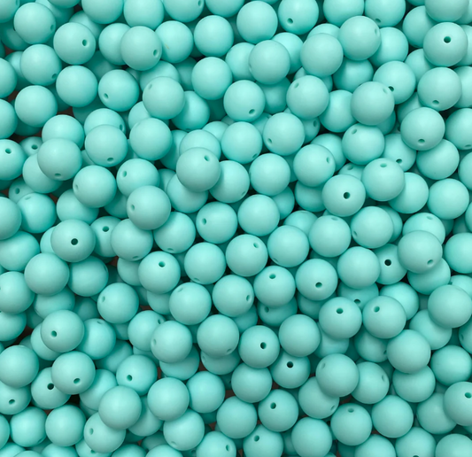 c 30 / 12mm - Lt. Aqua Silicone Bead