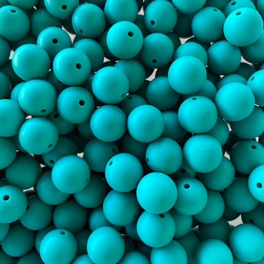 c 31 / 12mm - Aqua Silicone Bead