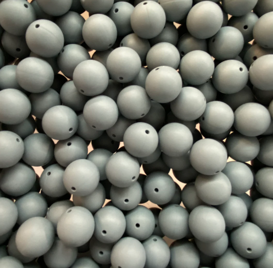 c 33 / 12mm - Dark Gray Silicone Bead