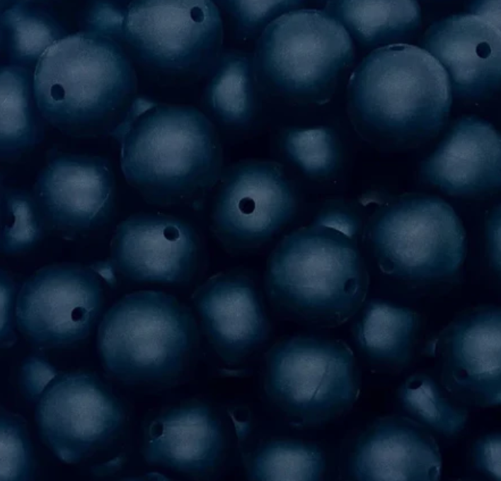 b 34 / 19mm - Black Silicone Bead