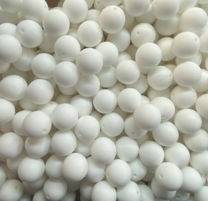 c 35 / 12mm - White Silicone Bead
