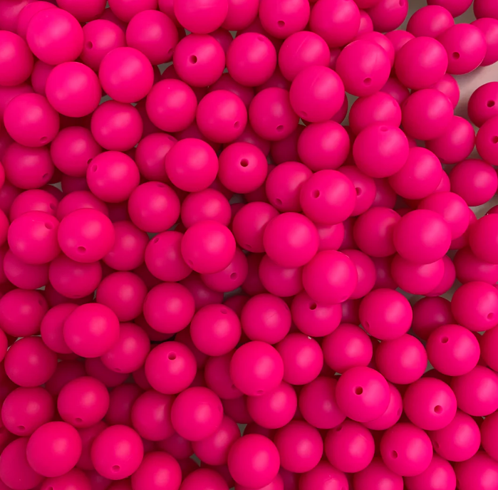c 42 / 12mm - Posh Pink Silicone Bead