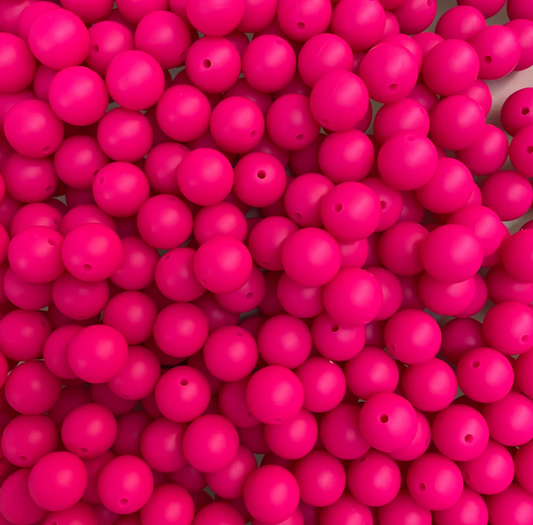 c 42 / 12mm - Posh Pink Silicone Bead