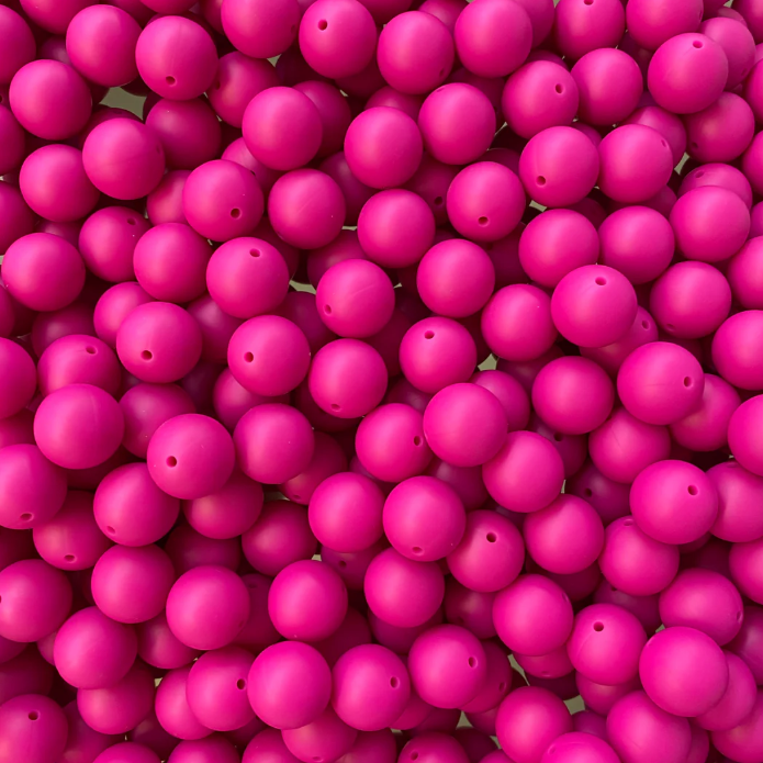 b 44 / 19mm - Dark Pink Silicone Bead