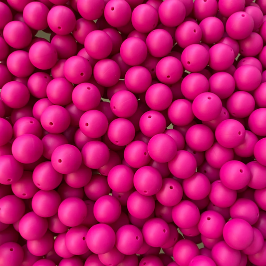 c 44 / 12mm - Dark Pink Silicone Bead