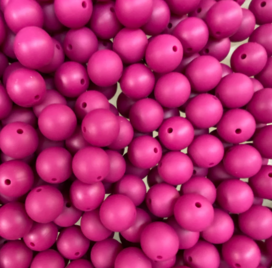 c 45 / 12mm - Raspberry Silicone Bead
