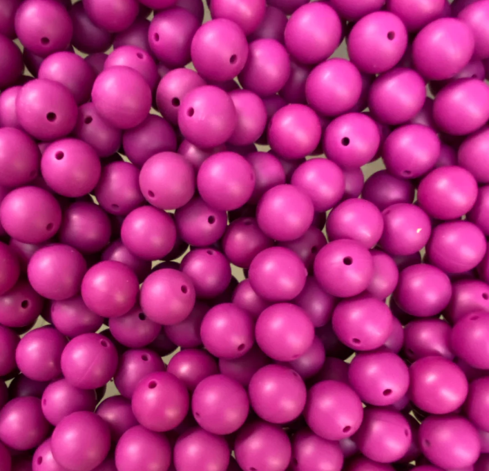 c 46 / 12mm - Plum Silicone Bead