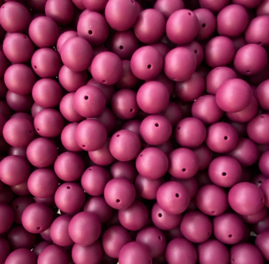 c 47 / 12mm - Burgundy Silicone Bead