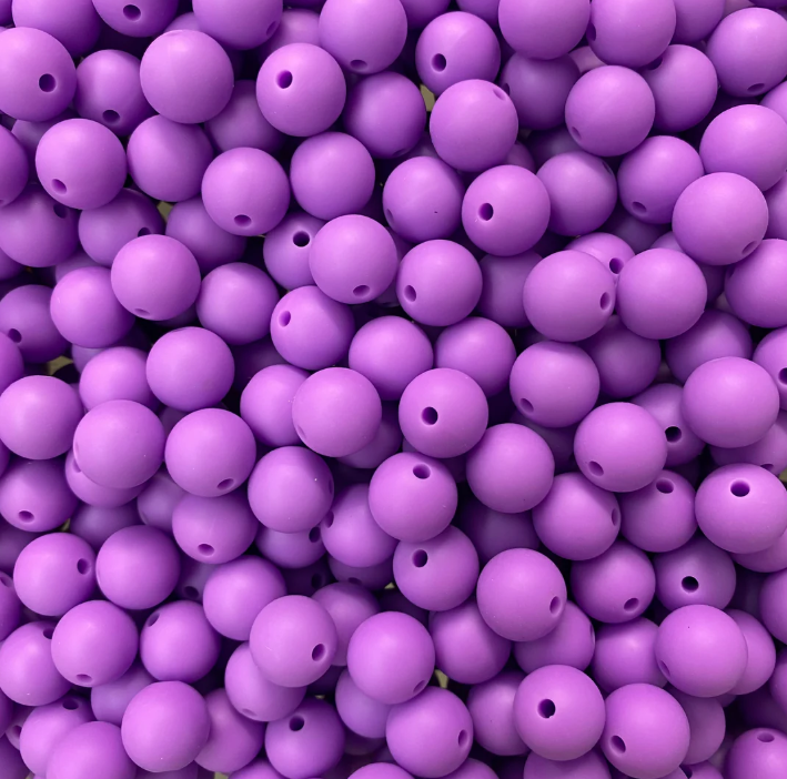 c 52 / 12mm - Purple Silicone Bead