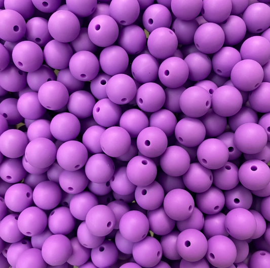c 52 / 12mm - Purple Silicone Bead