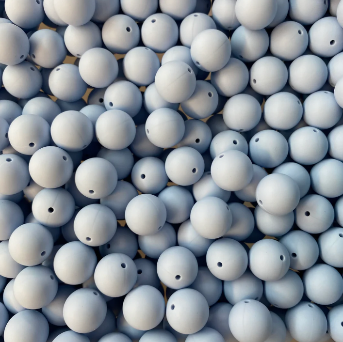 c 59 / 12mm - Light Blue Silicone Bead
