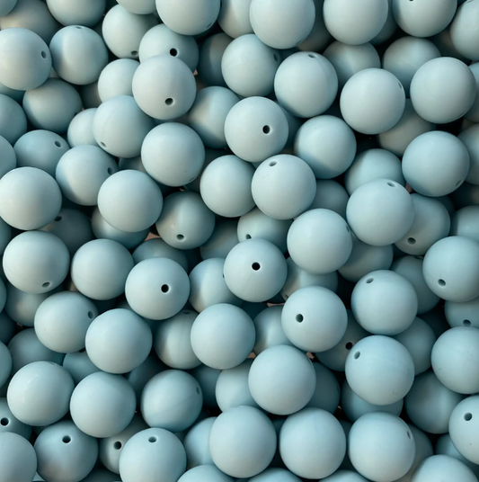 c 60 / 12mm - Robins Egg Silicone Bead