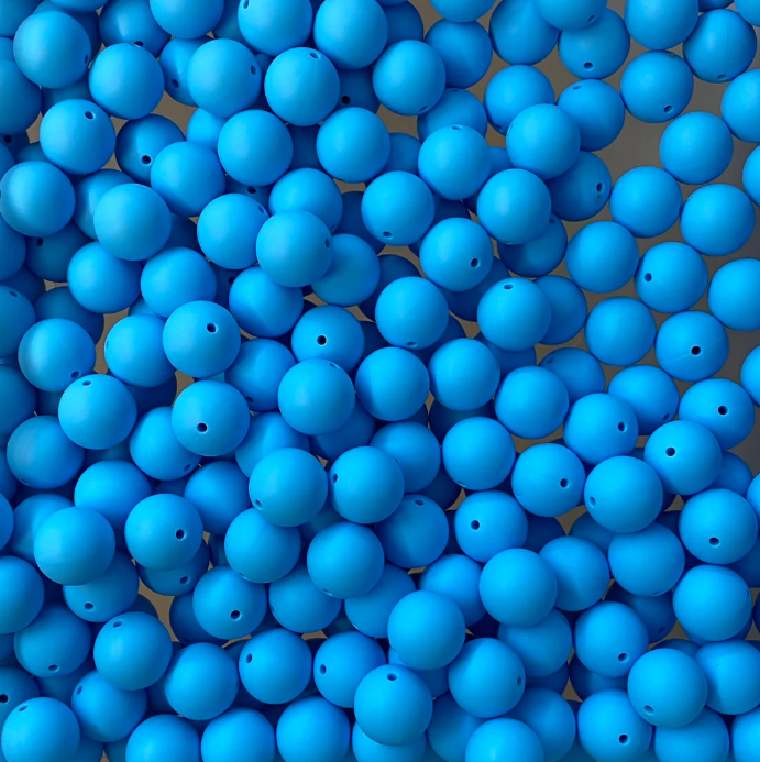 c 62 / 12mm - Baby Blue Silicone Bead