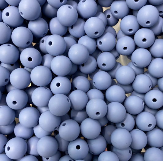 c 63 / 12mm - Burnera Blue Silicone Bead