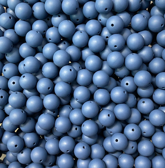c 68 / 12mm - Denim Silicone Bead