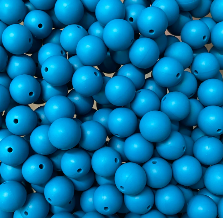 c 70 / 12mm - Peacock Silicone Bead