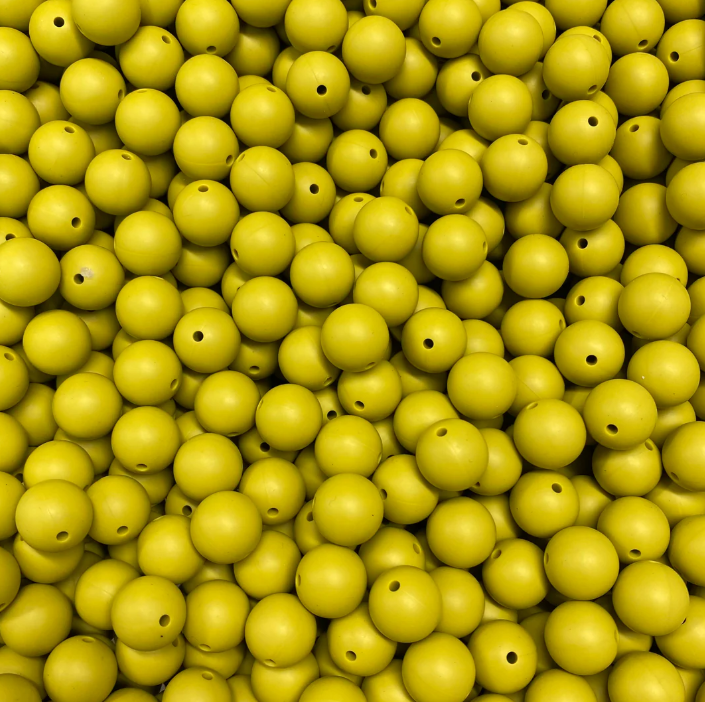 c 74 / 12mm - Split Pea  Silicone Bead
