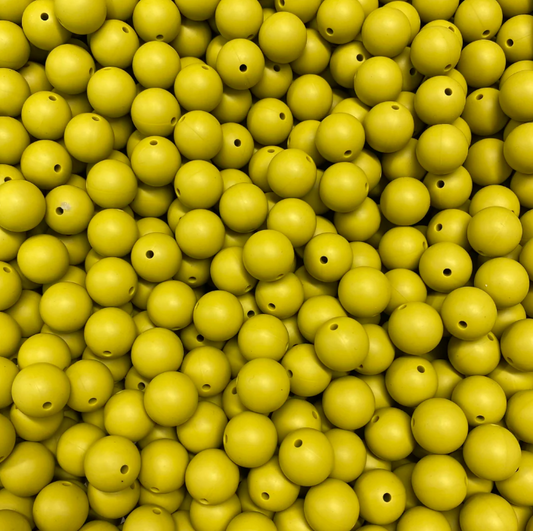 c 74 / 12mm - Split Pea  Silicone Bead