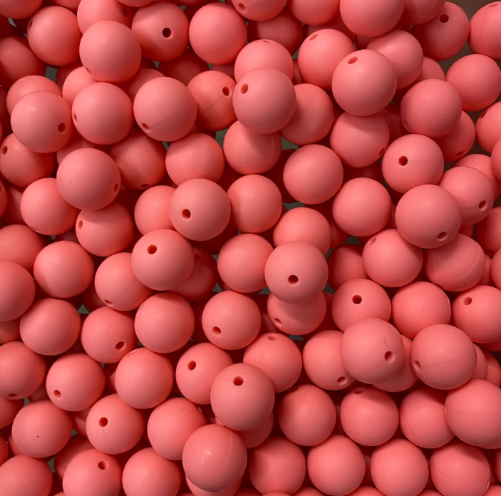 c 82 / 12mm - Salmon Rose Silicone Bead