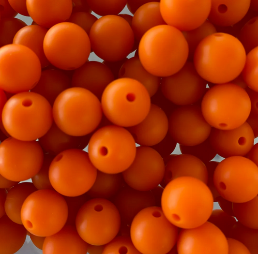 c 84 / 12mm - Orange Silicone Bead