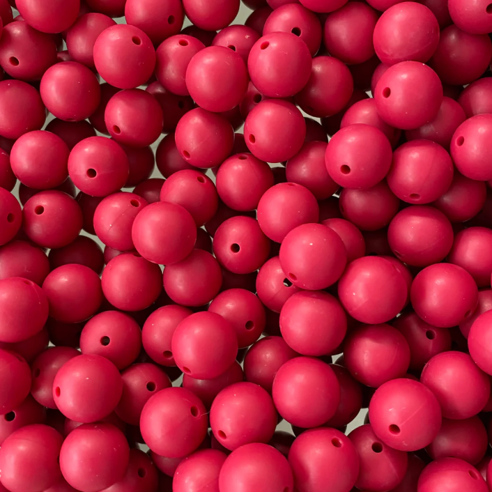 c 87 / 12mm - Ruby Red Silicone Bead
