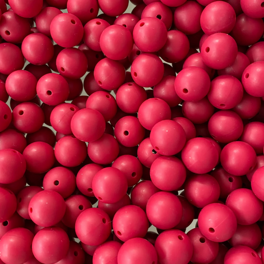 c 87 / 12mm - Ruby Red Silicone Bead