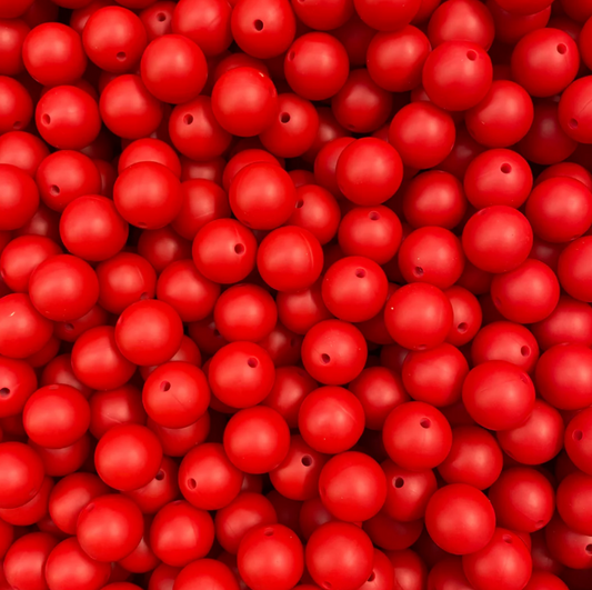 c 88 / 12mm -  Red Silicone Bead