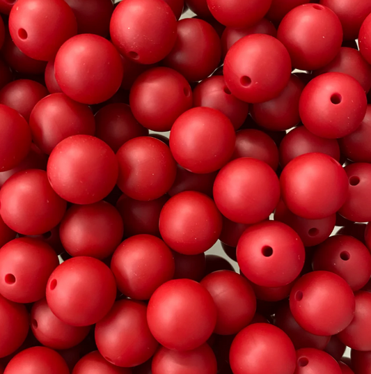 c 89 / 12mm - Garnet Red Silicone Bead