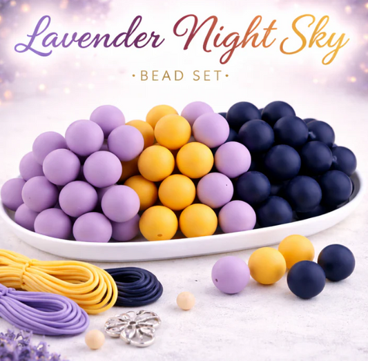 Lavender Night Sky (30 Count 12mm Silicone Bead Pack)