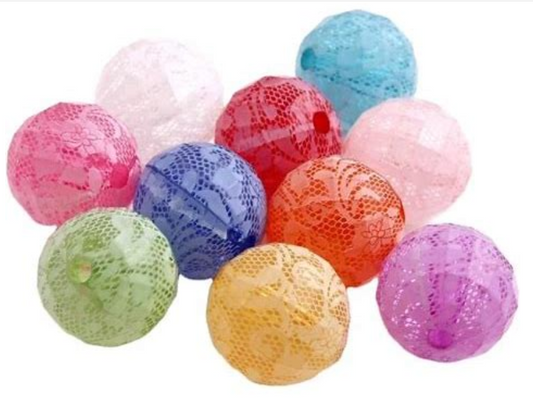 20mm Lace Acrylic Beads 100 Count  *WAREHOUSE SALE*
