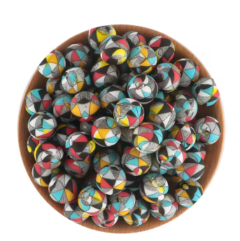 #710 - 15mm- Nightmare “Sally”  Silicone Beads