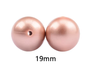 (19mm) "Round" Silicone  Beads