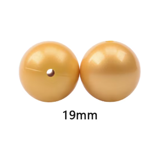 (19mm) "Round" Silicone  Beads