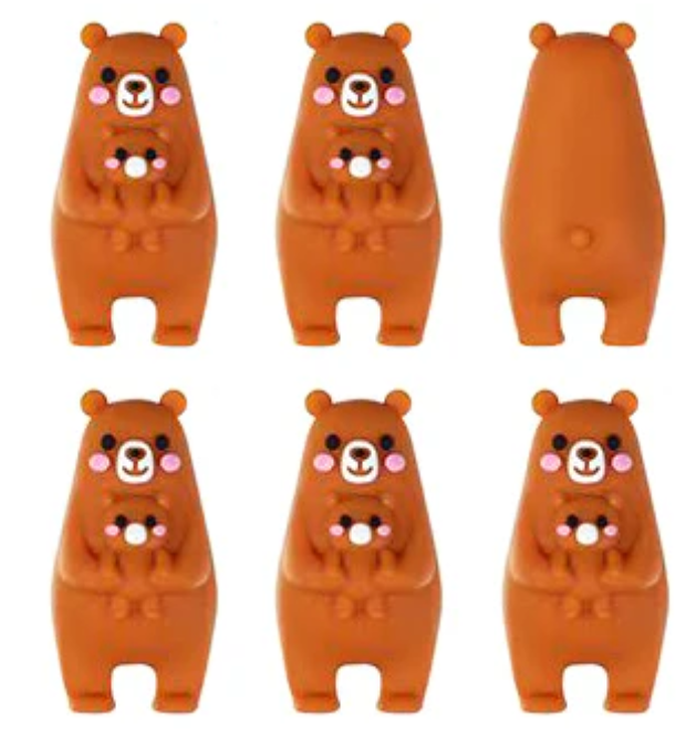 X079- "Parent & Baby- Bears" Silicone Focal Bead for DIY Crafts (1 Count)