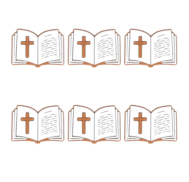 X140- "Bible"  Silicone Focal Bead for DIY Crafts (1 Count)