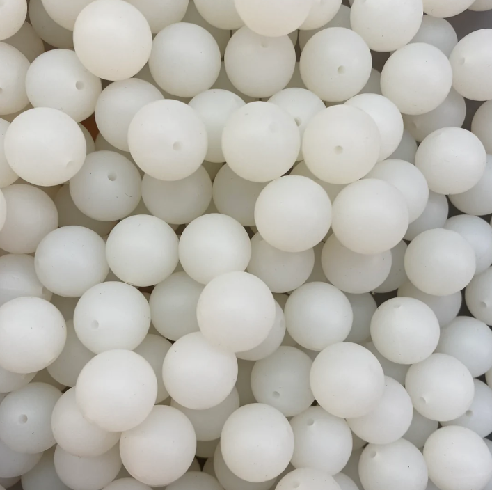 c 01 / 12mm - Frosted Silicone Bead