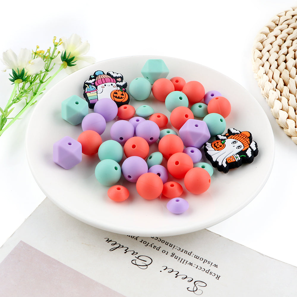Z/517 - "Halloween"  Ghost Silicone Bead Kit