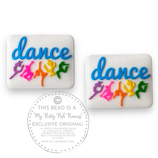 X306 -  "Dance"  Exclusive  Focal Bead Silicone (1 Count)