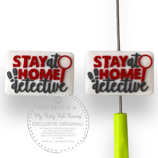 h817 - "Stay At Home Detective"  Exclusive  Focal Bead Silicone (1 Count)