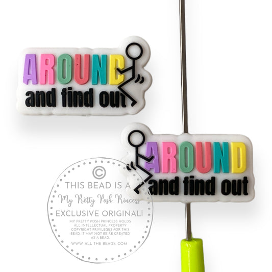 h1104  - "F Around & Find Out"  Exclusive Focal Bead Silicone (1 Count)