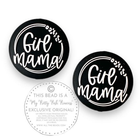 e568 - "Girl Mama" Exclusive  Focal Bead Silicone (1 Count)