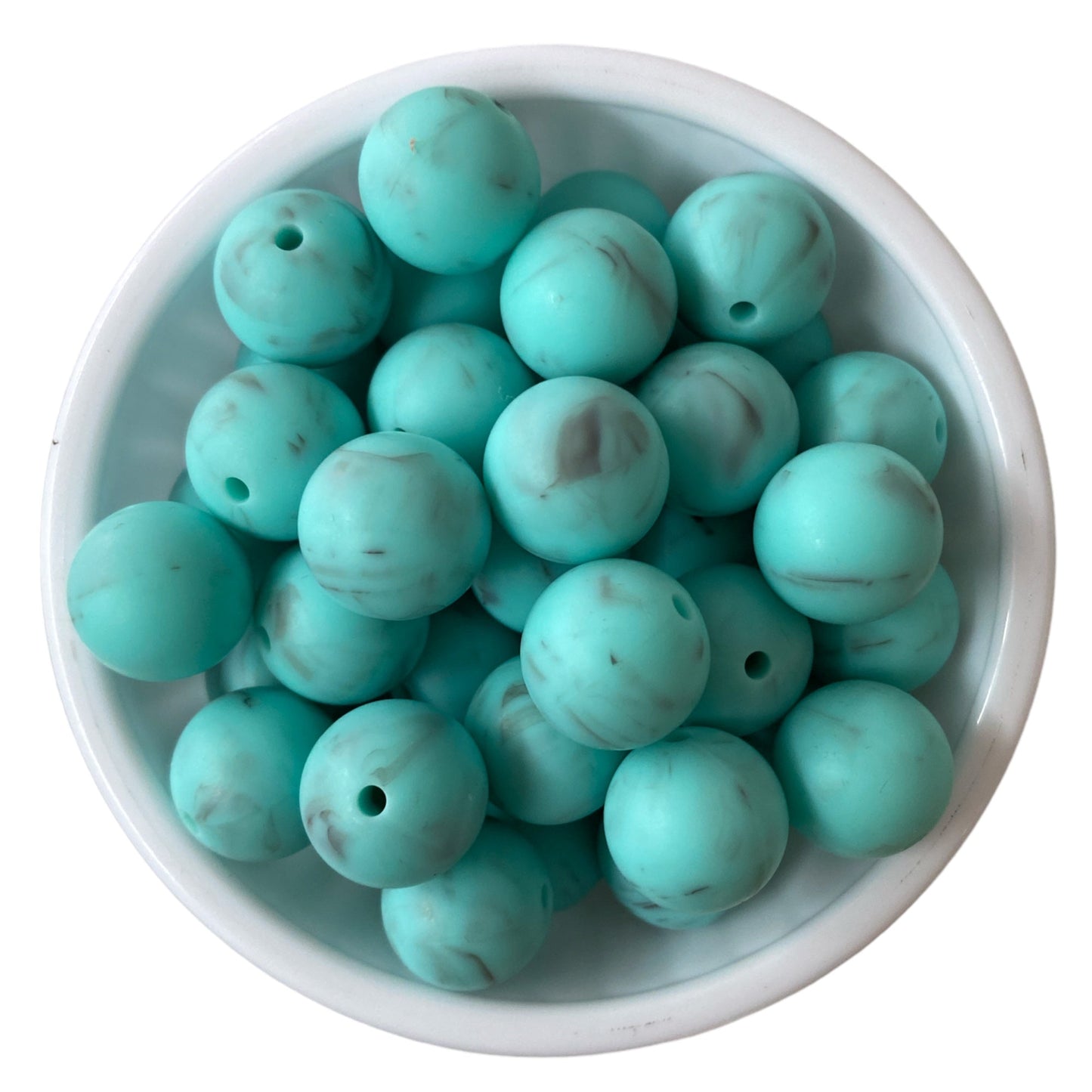 #814 - 19mm Aqua Western Silicone Beads