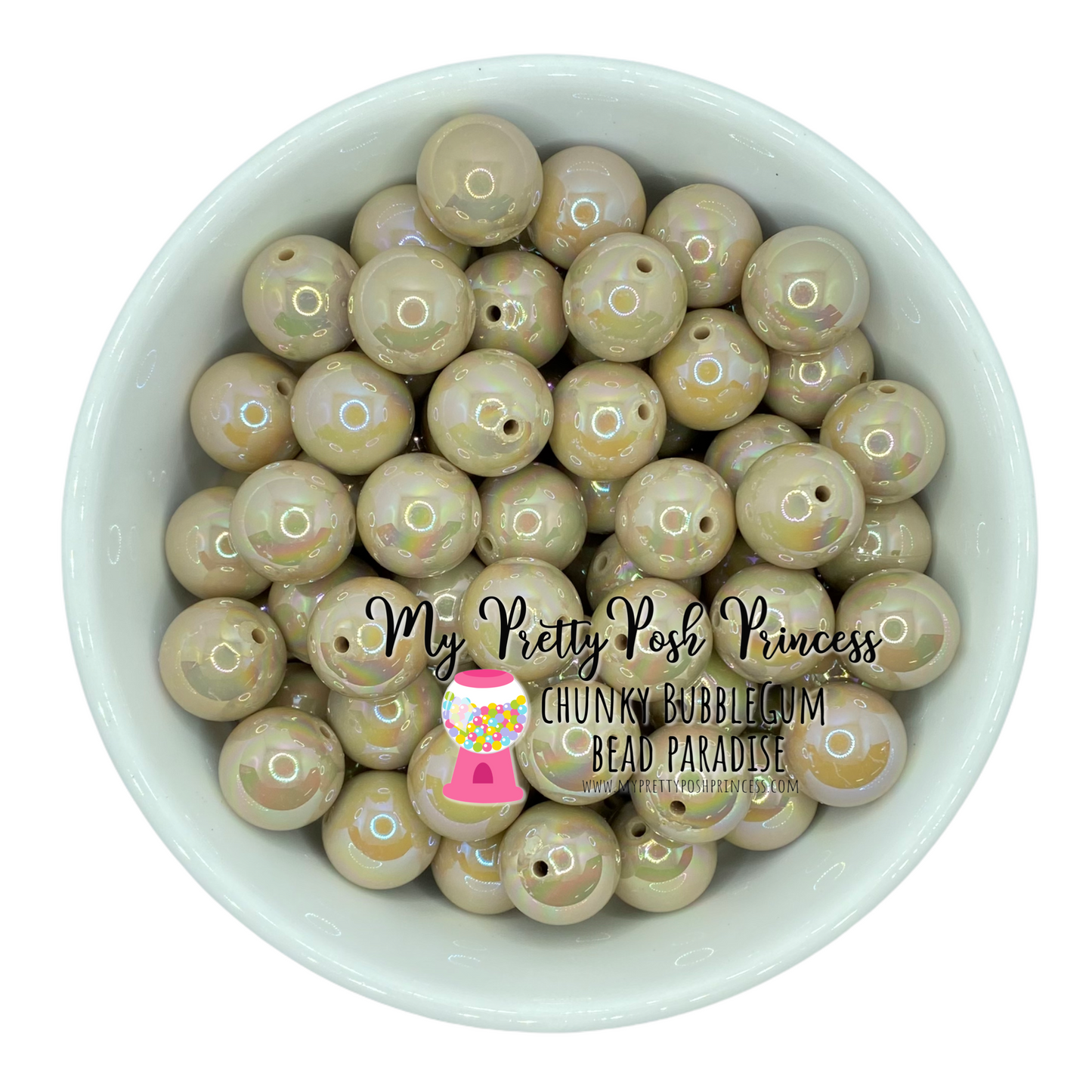 #318 -12mm Toffee AB Solid Acrylic Beads (20 Count)