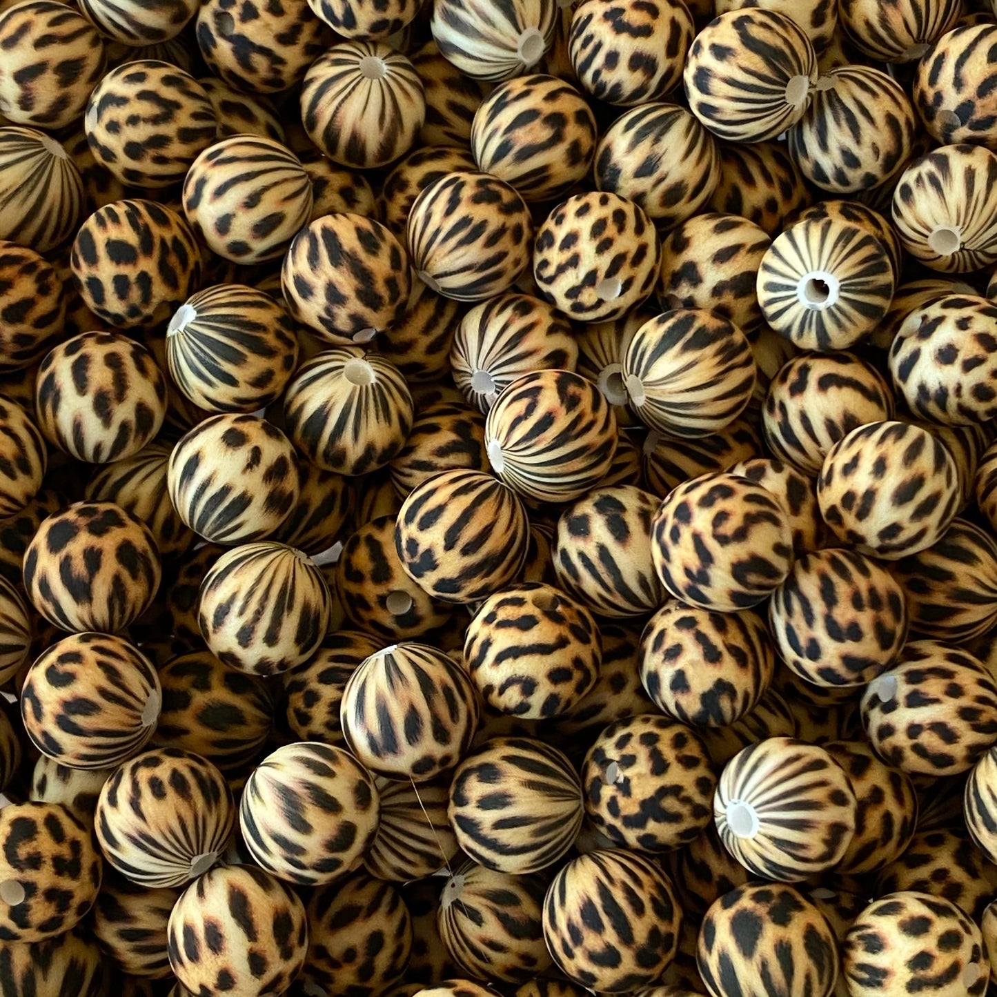 12mm- A-03- Cheetah Silicone Beads