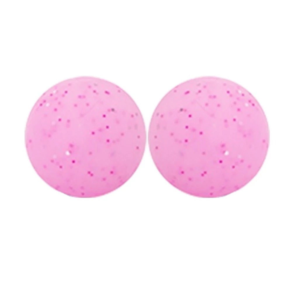 T200- 12mm "Pink" Glitter Silicone Beads