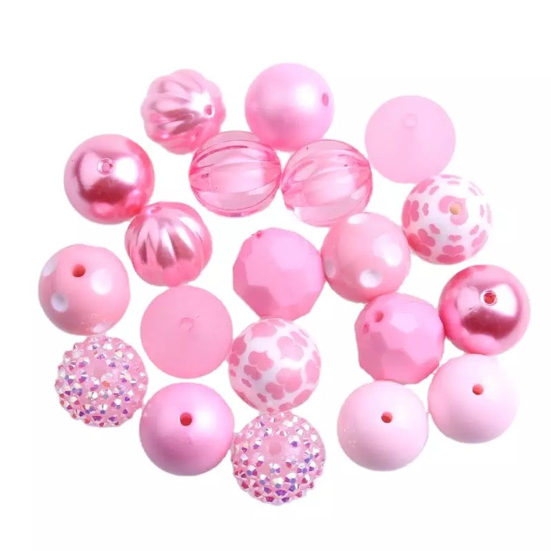 12-M131- Light Pink (50 Count) Acrylic Bead Pack